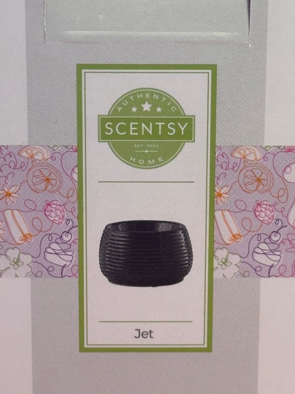 Scentsy Jet Wax Warmer - Black Ribbed Design - Home Fragrance Electric Warmer